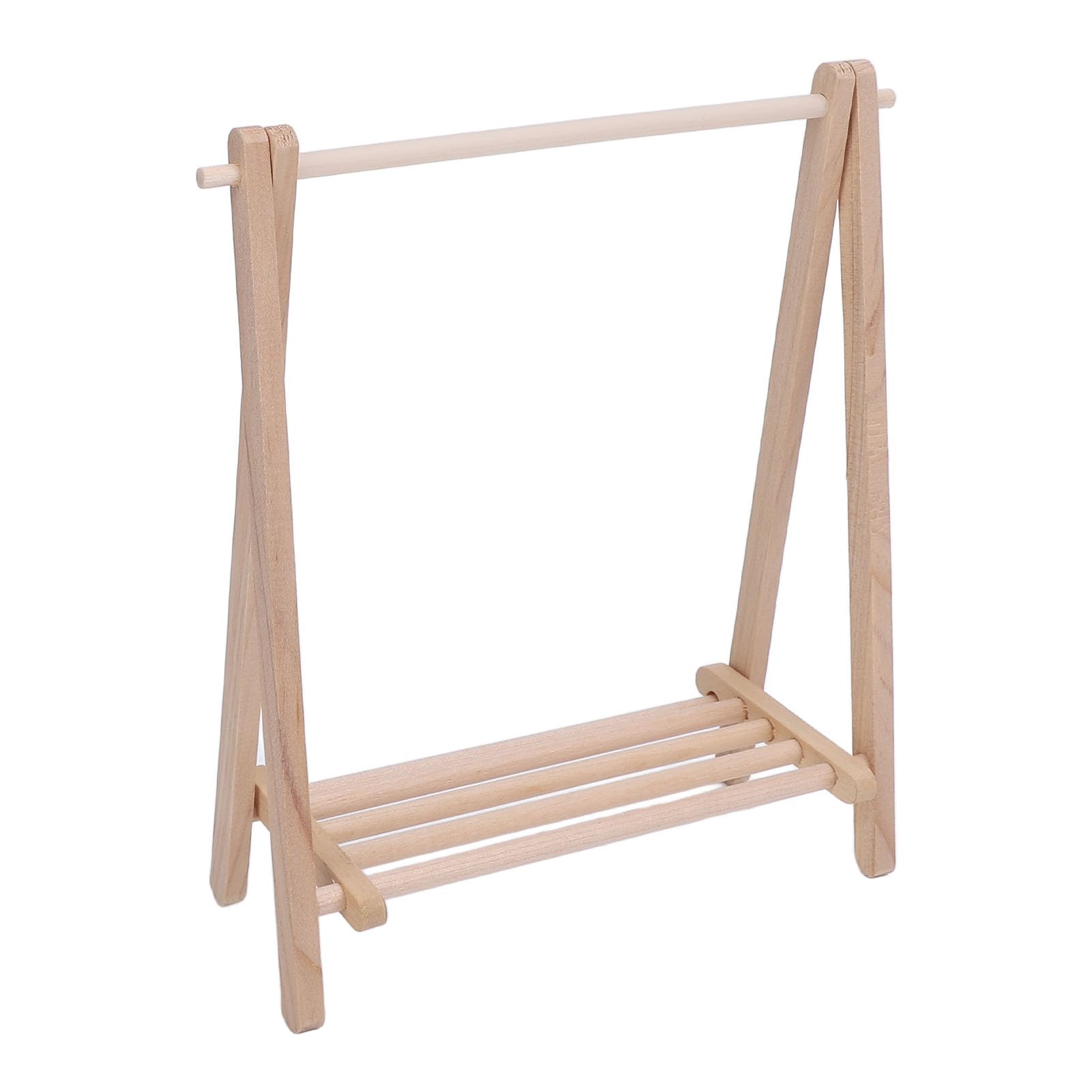 1 12 Dollhouse Clothes Drying Rack Dollhouse Furniture Wooden Floor Stand Doll Clothes Accessories Miniature Garment Rack for