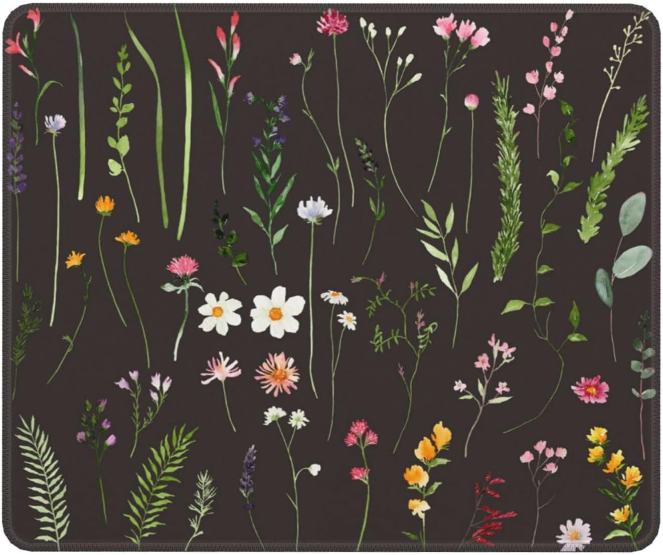 Amazon.com: Wildflowers Mouse Pad, Cute Floral Mouse Pads for Desk with ...