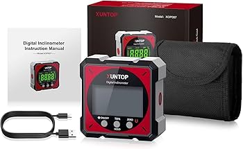 XUNTOP USB Charging Digital Angle Finder Level Box with