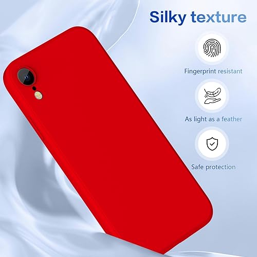 Miniatura 4 de Funda para iPhone XR de silicona líquida, protección de cuerpo completo, suave, a prueba de golpes, antiarañazos, para iPhone XR, ajuste delgado,
