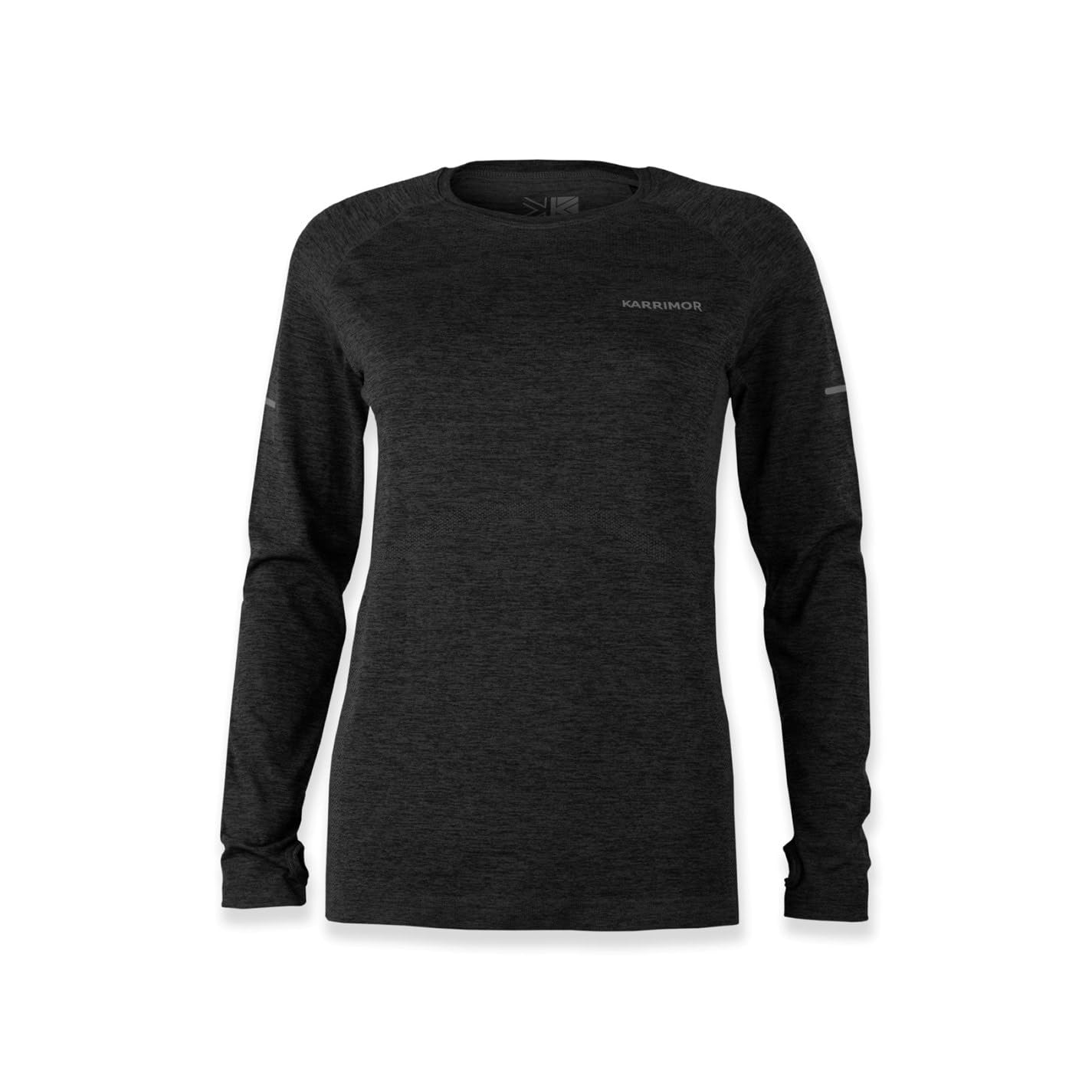 Karrimor Womens Xlite Running Long Sleeve Top Black Marl S