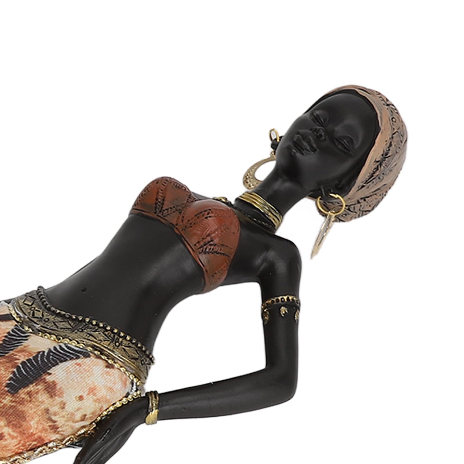 Pssopp Figura Decorativa Africana, Escultura de Mujer Tribal, Estatuilla de Dama, Arte Occidental, Ornamento Cultural, Modelo G04173B