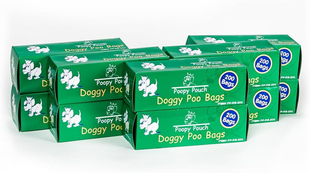 PP-RB-200 Universale Dog Pet Waste Bags, 200/Roll, 10 Rolls, Green