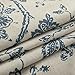 JINCHAN Valance Curtains Kitchen Farmhouse Window Valance for Living Room Linen Scroll Paisley Valance for Bedroom Bathroom Decor Floral Printed Tie Up Valance 18 Inch 1 Panel Rod Pocket Blue on Beige