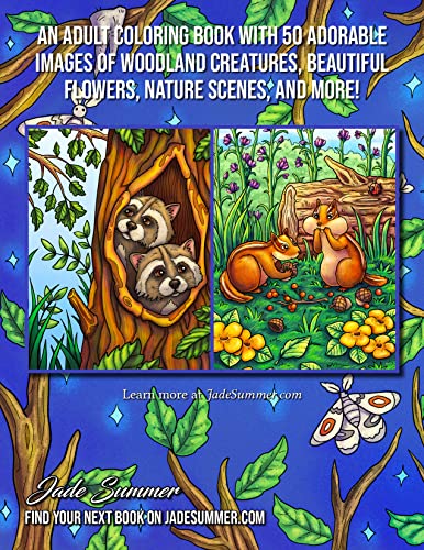 Forest Animals: An Adult Coloring Book with 50 Adorable Images of Woodland Creatures, Beautiful Flowers, Nature Scenes, and More! - Image 2