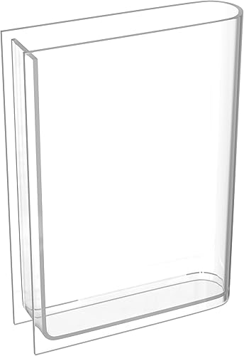 Miniatura 6 de Paquete de 2 jarrones transparentes de 8 pulgadas para flores, decoración de habitación, jarrón acrílico artístico y decorativo (transparente)