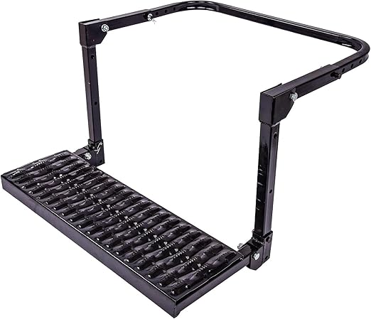 JEGS Truck/SUV Wheel Step | 300 LBS Capacity | Powder Coated Black | Adjustable | Folds For Storage | Simple To Use | Heavy-Duty Steel | One Per Package