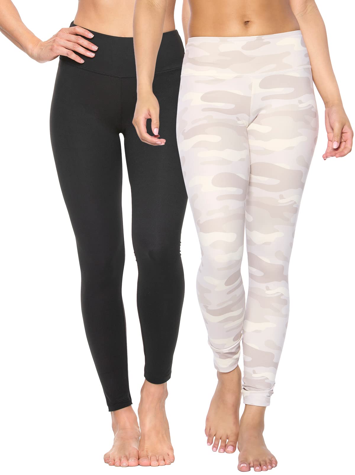 FelinaSueded Athleisure Performance Legging Womens Leggings w/Slimming Waist Band, Style: C3690, Yoga Pants in 1 or 2 Pack