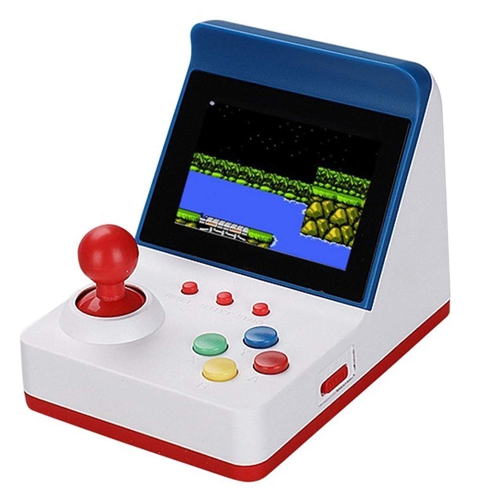 LKNWCFX Retro Mini Arcade Handheld Game Console, Can Accommodate 16 Players, Built-in 360 Classic Video Game Consoles, Support TV Output (Color : Blue)