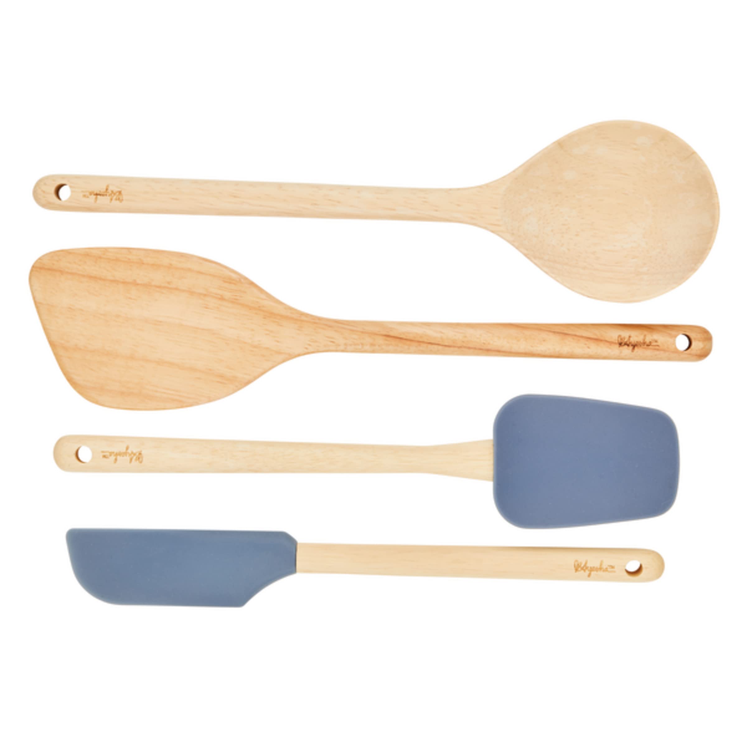 Ayesha Curry Tools and Gadgets Koch-/Küchenhelfer-Set, inkl. massivem Löffel, Sautepaddel, Löffel, Glasspatel, 4-teilig, Anker