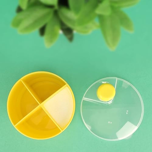 Miniatura 3 de Accmor Dispensador de fórmula sobre la marcha, contenedor giratorio de fórmula de cuatro compartimentos antiderrames para llevar, contenedor de