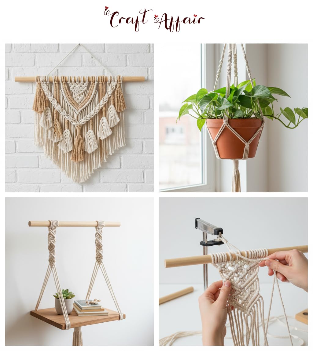 Artify | Natural Wooden (6inch, 20pcs) Plain Dowel rods (a) | Wooden Wall Hanger for Scroll Invitation Card, Art and Craft & More - Pack of 20 1