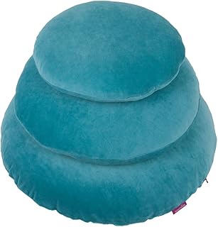 Farbenfreunde Wewnętrzna poszewka na poduszkę z Nicky okrągła, okrągła poduszka, poduszka do przytulania, poduszka na krzesło do Eames Chair, poduszka dekoracyjna, bawełna/poliester, Aqua, 50 cm, 1004rd50112