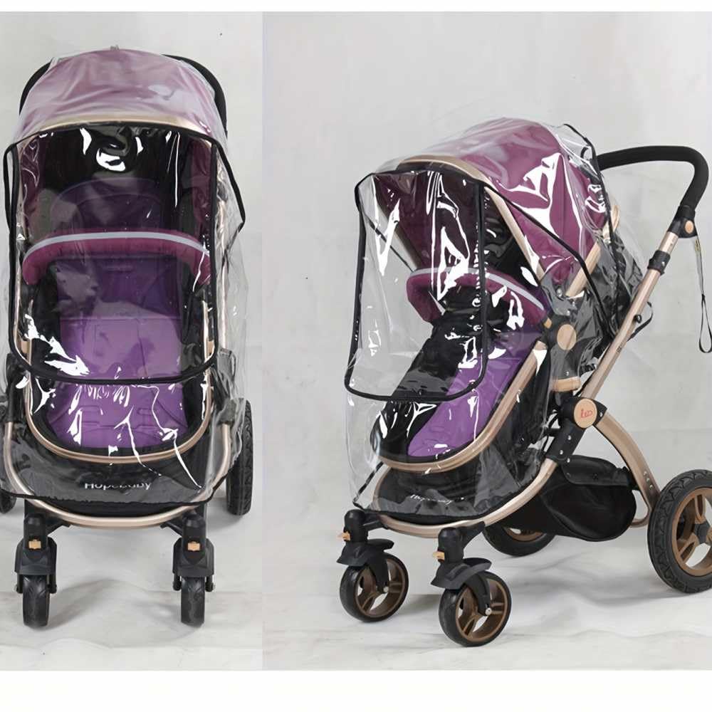 Universal Fit Stroller Rain Cover High Landscape Windproof Cover 2