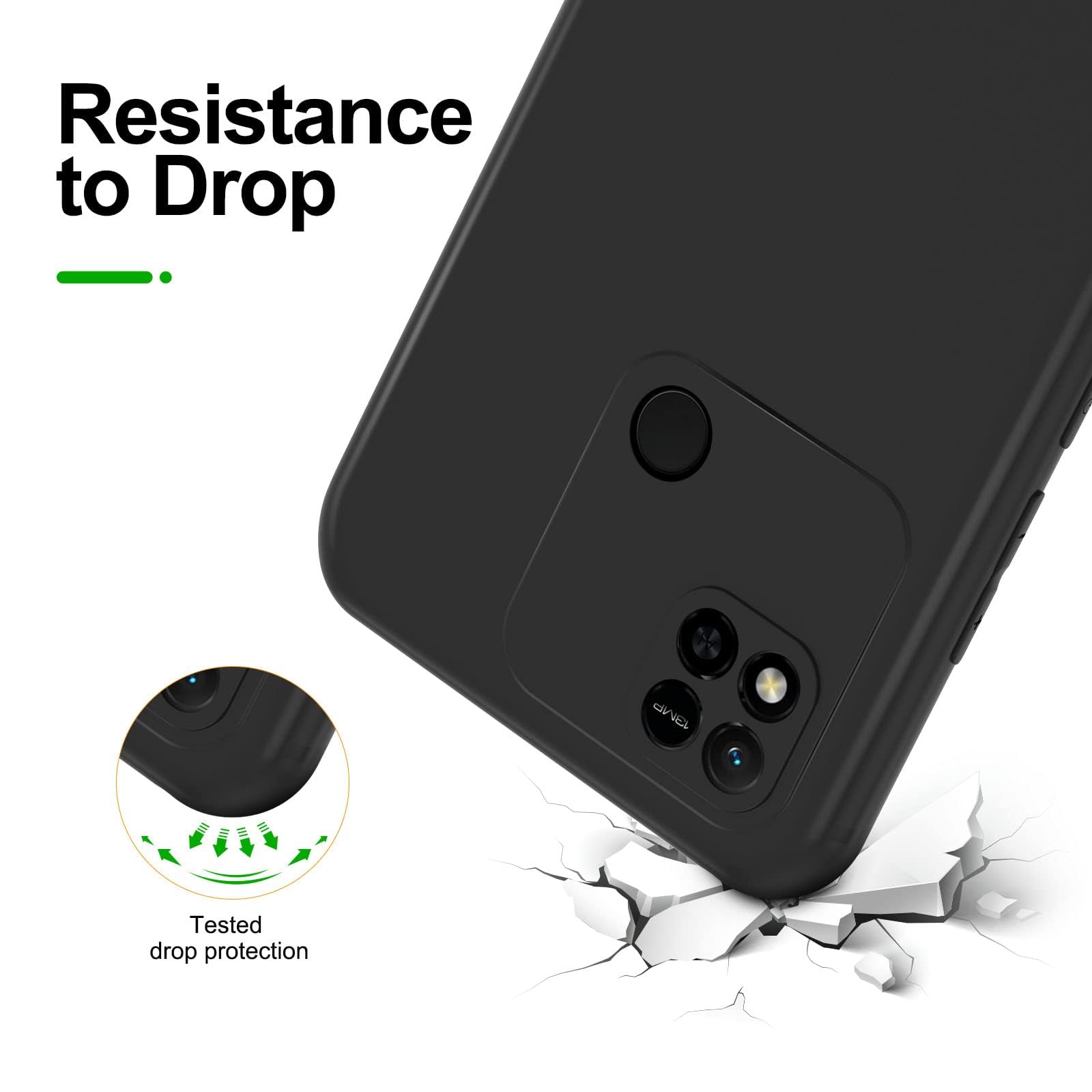 Custodia Per Telefono Colorata SEAHAI Cover Per Xiaomi Redmi 10A / Redmi 9C NFC, [Militare Cover Redmi 8 Pro