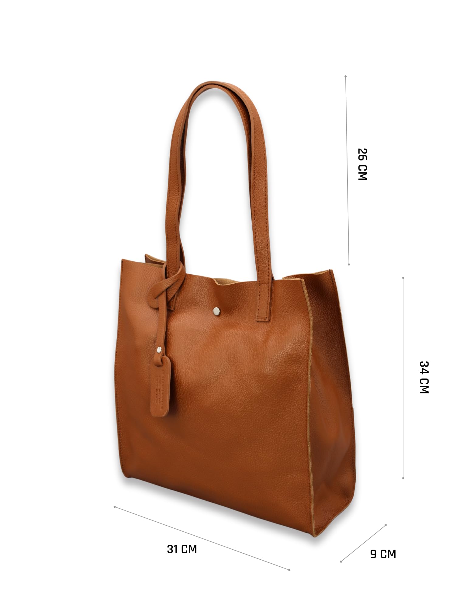Adel Bags BENITA Damen Shopper Tasche Echtleder Handgefertigt Tote Bag