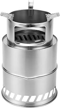 Camp Stove Wood portable Wood Stove Split Foldable Camping 201 Stainless Steel Woodstove, Small Size, Light Weight, Easy to Carry, for Backyard Barbecue/outdoor CampingL