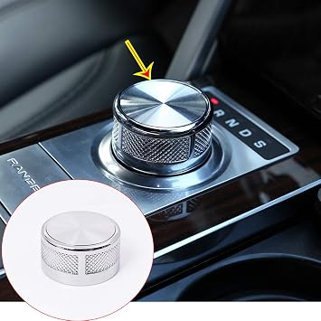 Zinc Alloy Car Styling Interior Console Gear Shift Knob Cover Trim for Land Rover Discovery Sport Range Rover Vogue SE Upgrade to SV Decoration 2013-2016 Auto Accessory