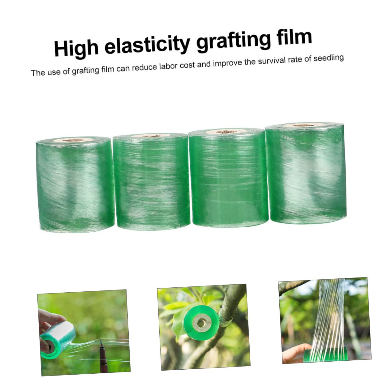 STOBOK PVC Selbstklebend Veredelungsband Grün für 4 Rollen Pflanzen