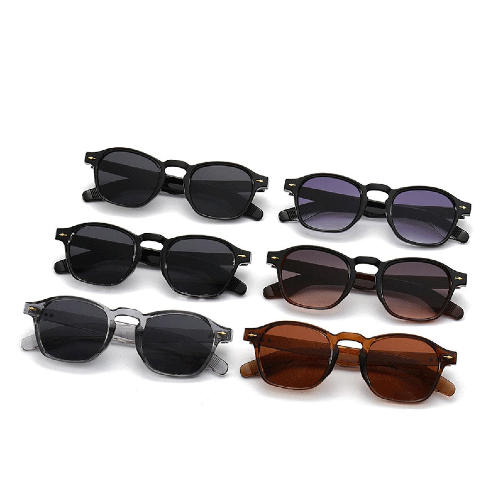 Damskie modne okulary przeciwsłoneczne do jazdy samochodem Uv400 Retro Gradientowe męskie okulary przeciwsłoneczne (czarne TeaPink)