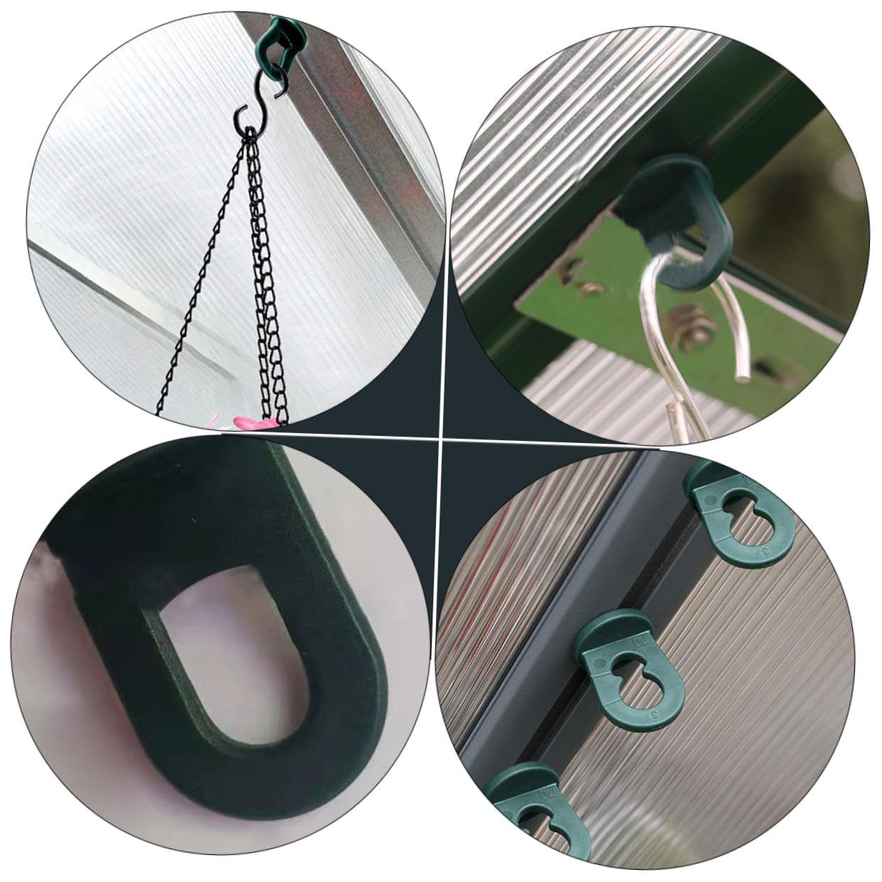 YARNOW 3 Ensembles Crochet De Etagere pour Plantes Crochet De Suspension De Jardin Jardinière Suspendue D'extérieur Crochets pour Le Jardin Cintre De Panier De Fleurs 20 Pièces * 3