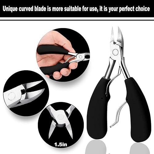 Miniatura 5 de Kit de herramientas para uñas encarnadas (10 unidades), herramienta de pie de tratamiento de uñas premium, utilizada para uñas gruesas y uñas