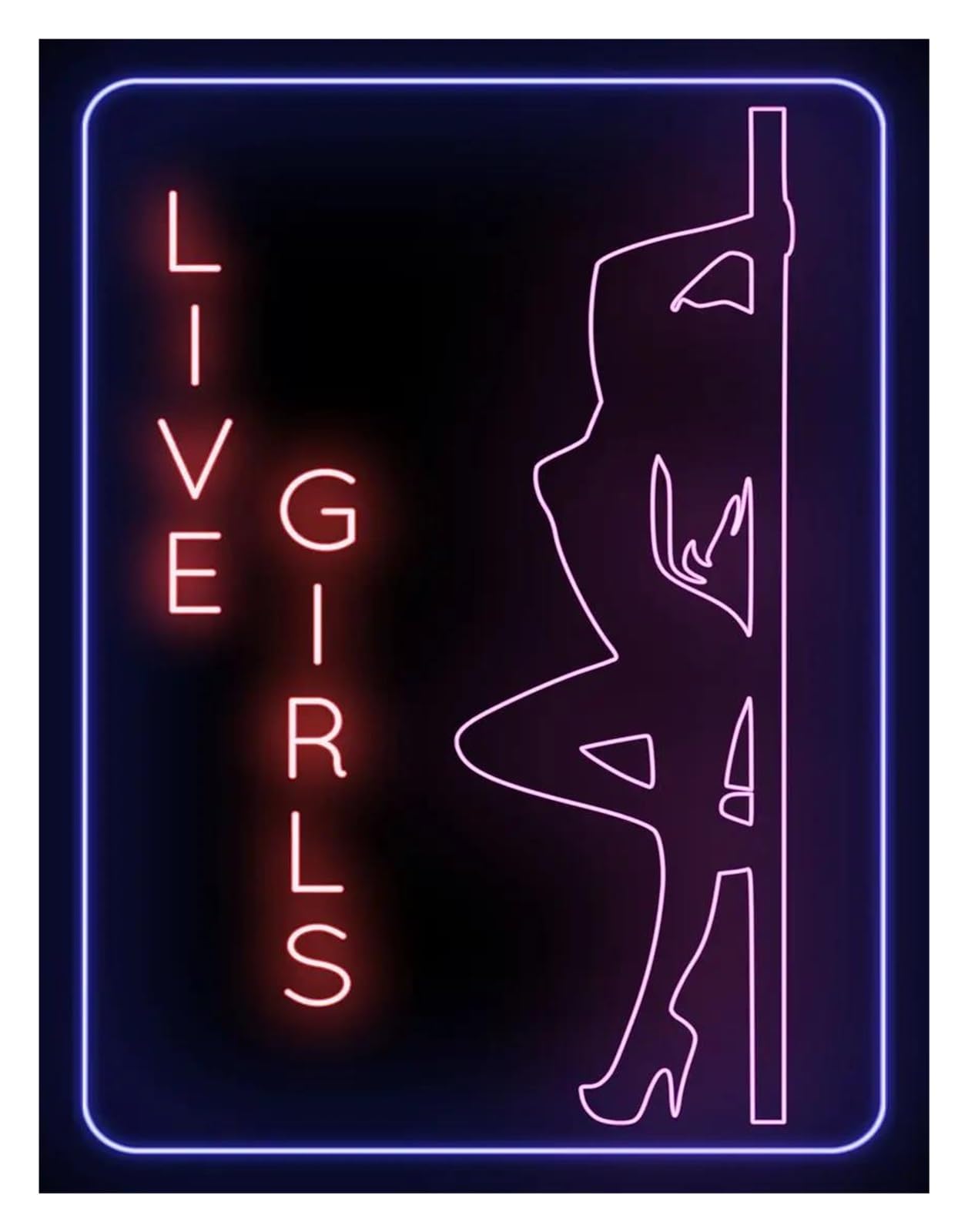 Logo Néon sans Lumière sur Tableau Moderne Toile Abstraite Haute Qualité