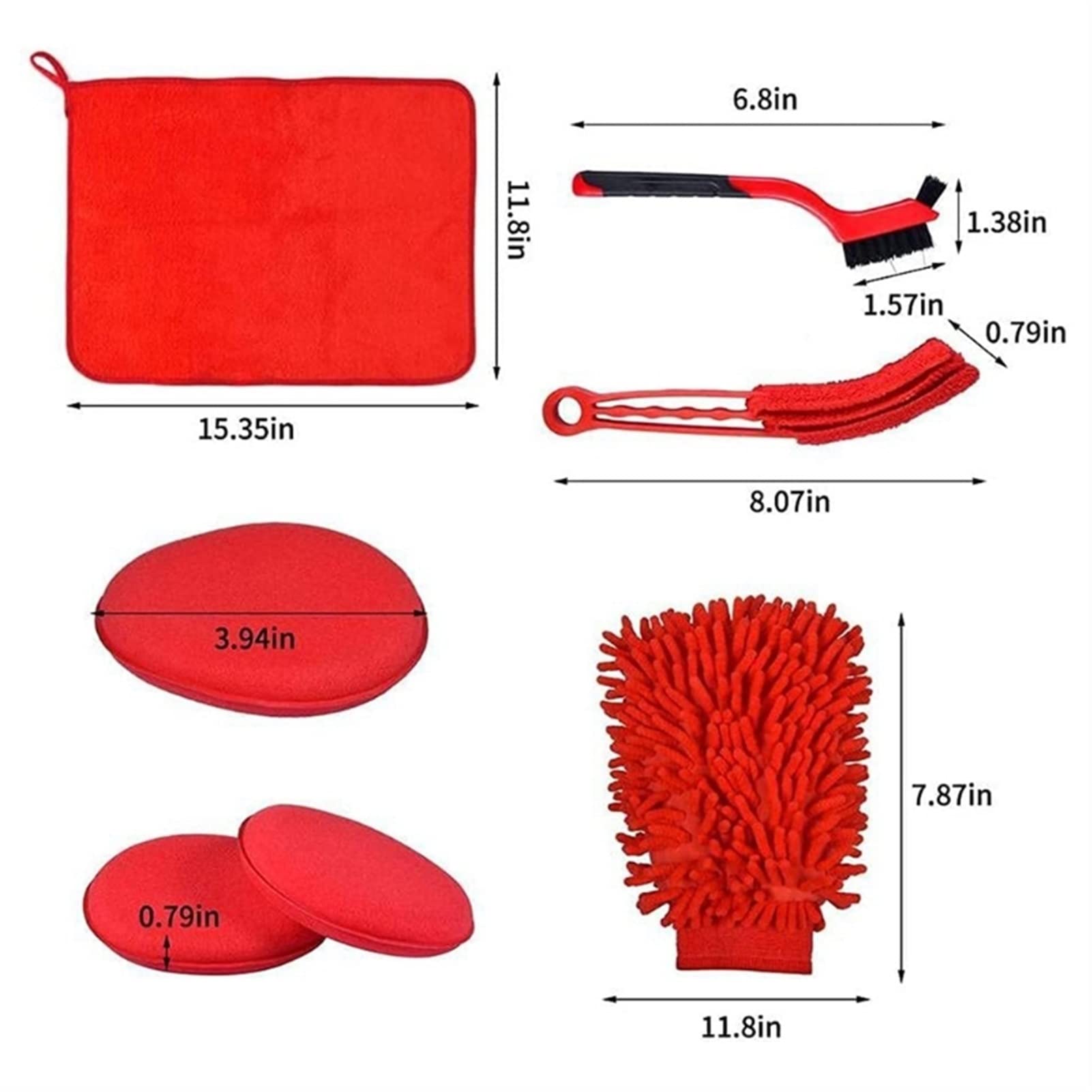 TRUSTTWO 18pcs Auto Detailing Brushes Pennello for la pulizia esterno Pennello for trapano elettrico compatibile con ruote di pulizia Dashboard W91F The New