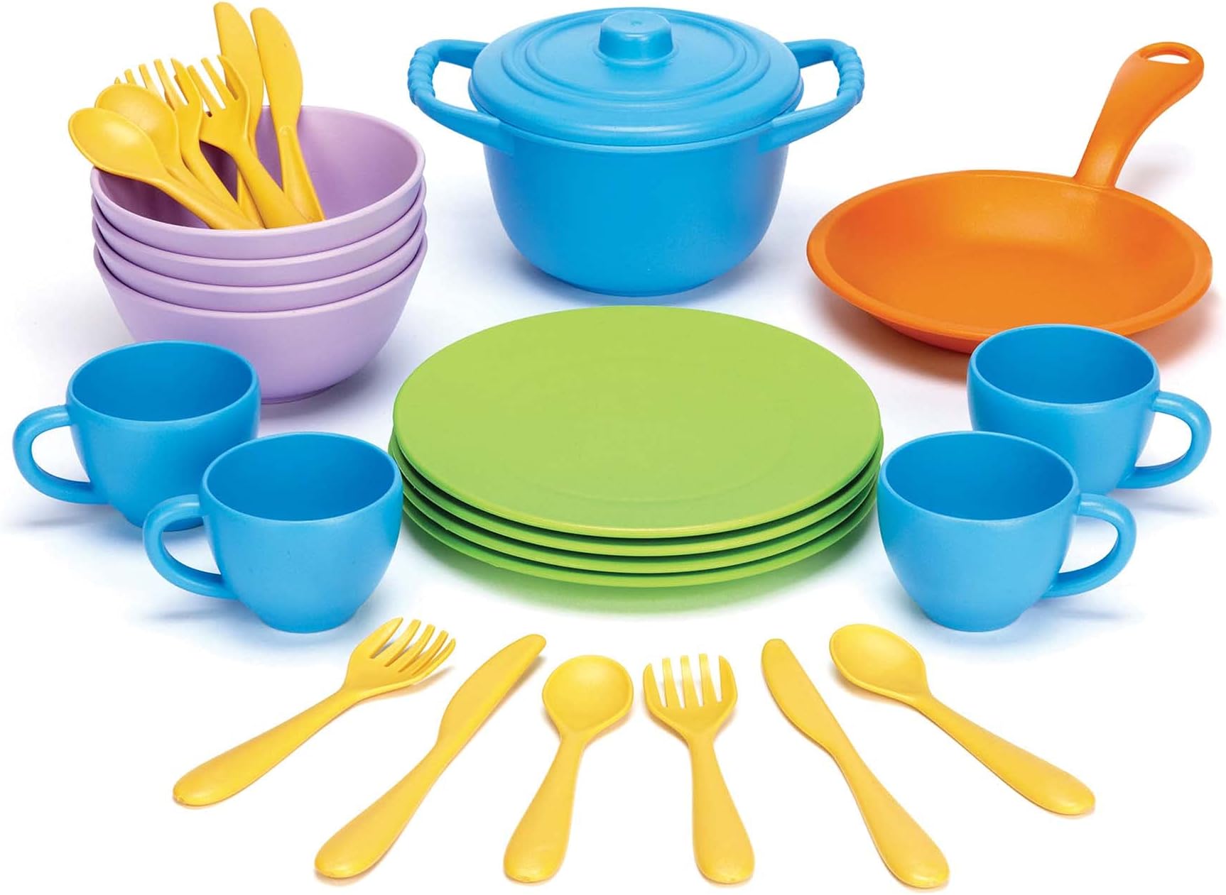 Green Toys Cookware and Dining Set, Multicoloured