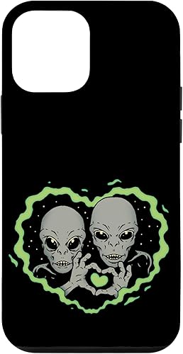 Vista 28 de iPhone 13 Pro Alien Funny Cute UFO Aliens Love Heart Case