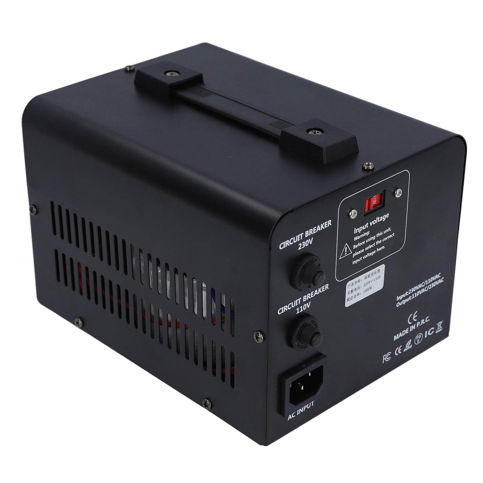 Przetwornica napięcia o mocy 1000 W — zasilacz prądu przemiennego z funkcją automatycznego rozpoznawania i uniwersalnym interfejsem do jednofazowego sprzętu elektrycznego —