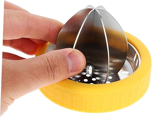 Miniatura 4 de BESTYASH Tapa del exprimidor de tarro tapa manual del exprimidor de cítricos del acero inoxidable de la tapa del exprimidor de la naranja del limón