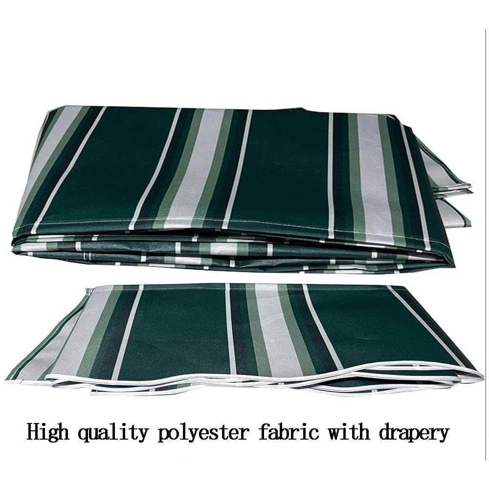 Tissu De Rechange pour Store Banne 2m 2.5m 3.0m 3.5m 4.0m 4.5m 5m 6m Générique Toile De Remplacement pour Abri Pare-Soleil(Green,3.5x2.5m/12x8ft)