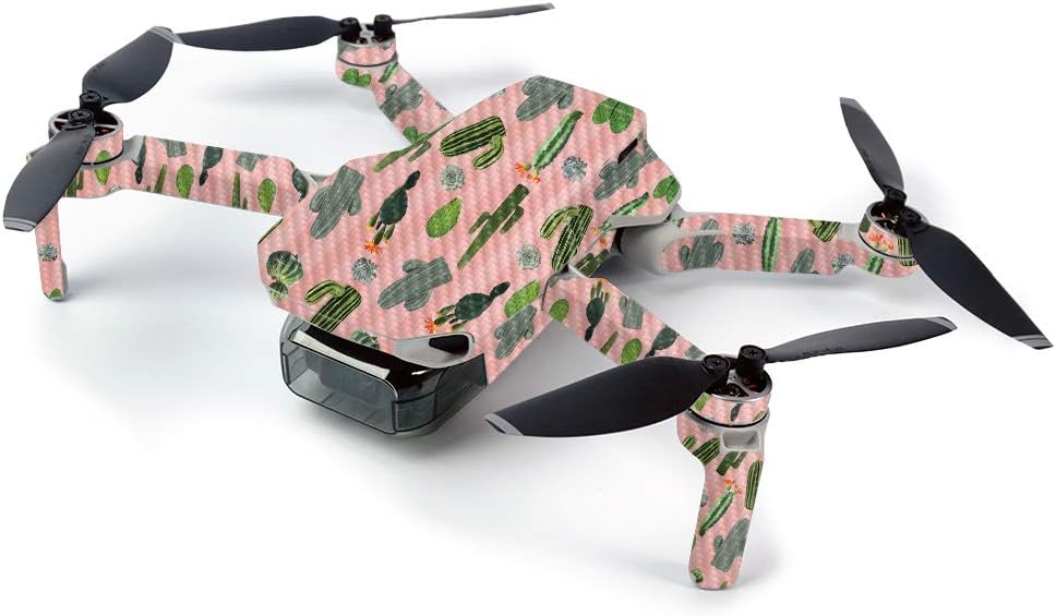 MightySkins Carbon Fiber Skin for DJI Mavic Mini Portable Drone Quadcopter Carbon Fiber Skin - Cactus Garden | Protective, Durable Textured Carbon Fiber Finish | Made in The USA