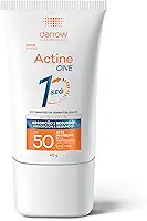 Darrow Actine One Protetor Solar Facial FPS50 Sem Cor com Tecnologia One e Ácido Hialurônico Biomimético que Hidrata, Tem Absorção em 1 Segundo e Acabamento Invisível, 40g