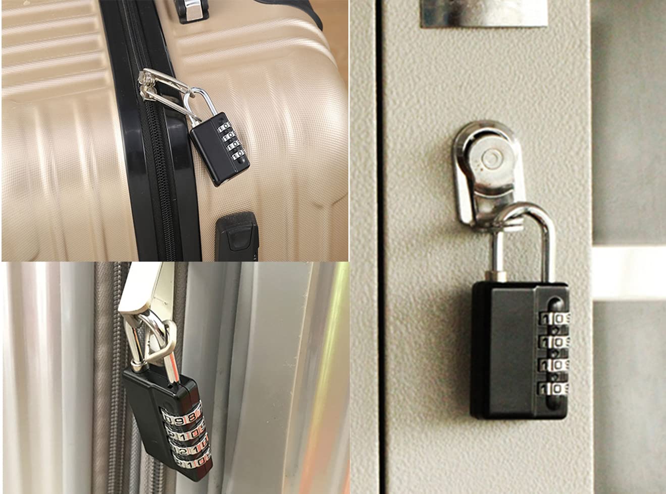 Set De 4 Candados Pequeños Con Llave | Para Gimnasio, Maleta O Cajón | Seguridad De Latón Dorado - Cerradura Tipo Candado Mini