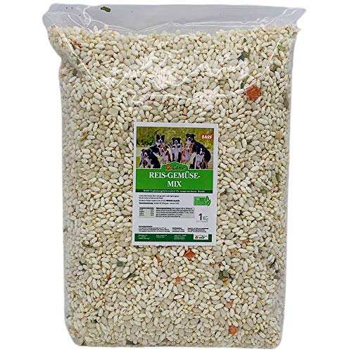 LuCano 2 x 5 kg Reis - Pops + Gemüse - Mix für Hunde | Ideal zum BARFEN | glutenfrei Cover