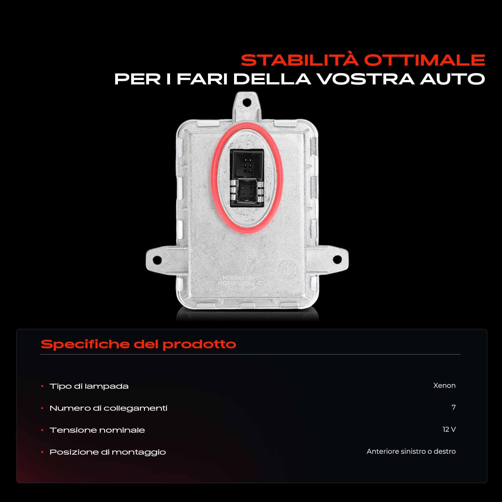 Frankberg Xenon Unità di controllo su entrambi i lati Compatibile con Serie 3 E90 Serie 3 Cabriolet E93 Serie 3 Coupé E92 Min.i R56 Megan.e III Coupé DZ0/1 Serie 6 E63 Serie 6 Cabriolet A1669002800