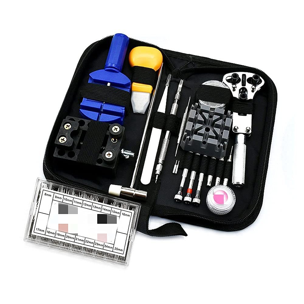 Reparación de relojes Reparación de relojes Kit de herramientas de almacenamiento de mantenimiento Kit de ajuste de extracción de eslabones de correa Kit de herramientas de almacenamiento de manteni