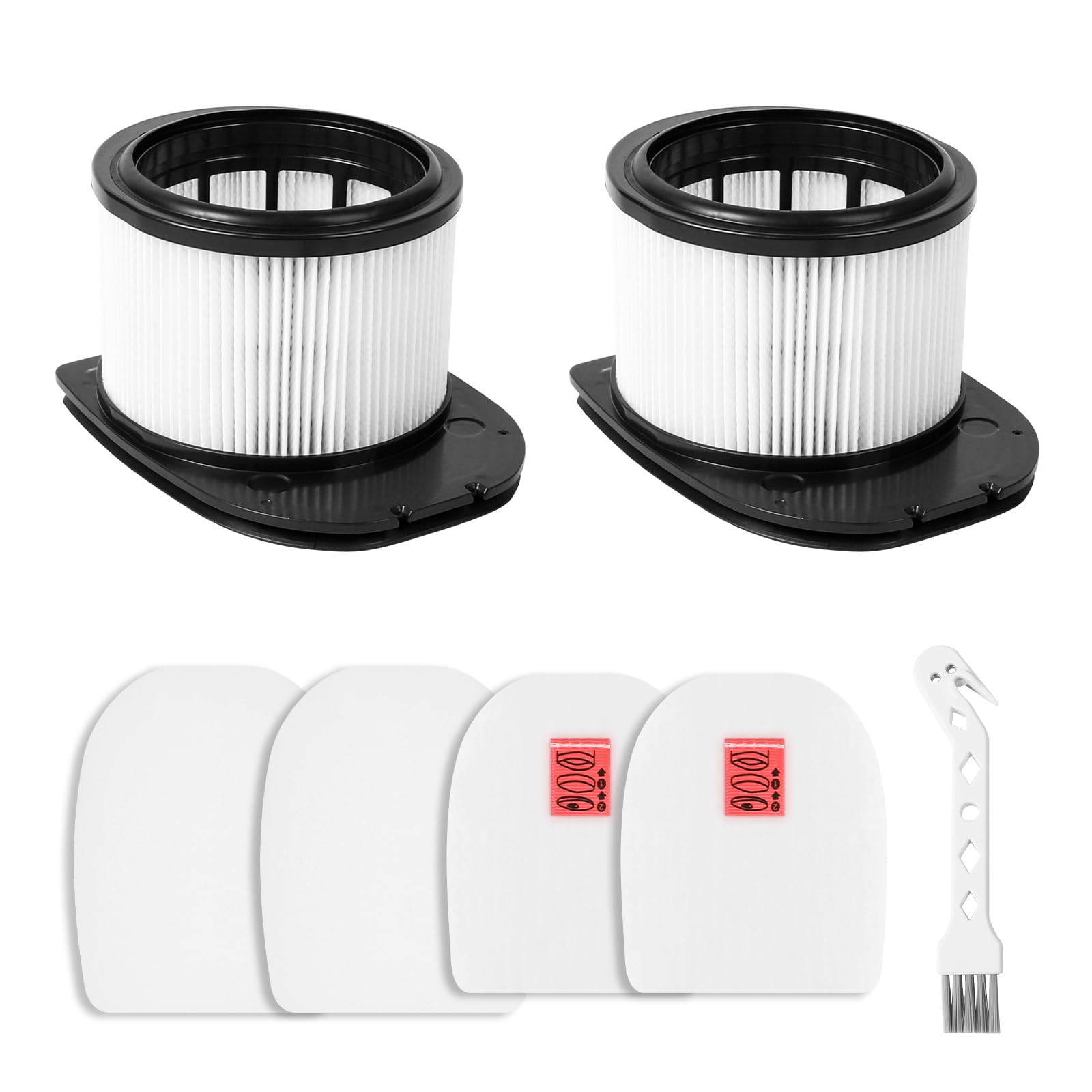 6-Piece HEPA Filter Kit for Shark IZ400 IZ420 IZ400UK IZ400UKT IZ420UKT, 2 HEPA Post-Motor + 2 Foam + 2 Felt, Washable Reusable for Stratos Anti Hair Wrap Cordless Vacuum