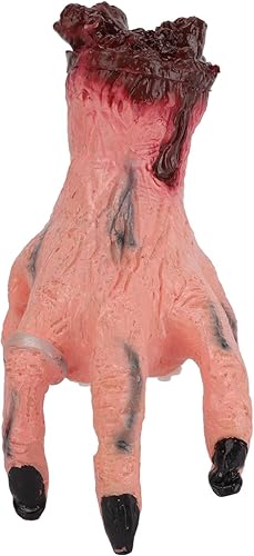 Mano de gateo automático de Halloween, funciona con pilas, realista, color amarillo claro, mano móvil aterradora para fiesta de disfraces, juguetes