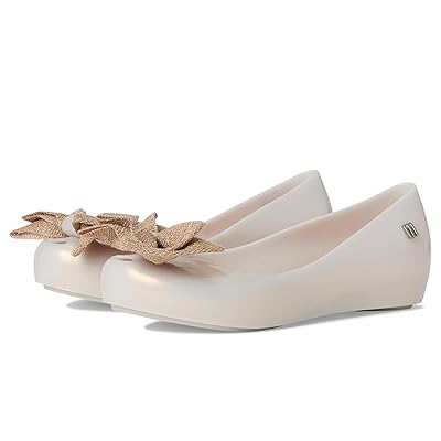 Mini Melissa Mini Ultra Girl Sweet XII (Little Kid/Big Kid) Girls Shoes Milky Beige/Brown