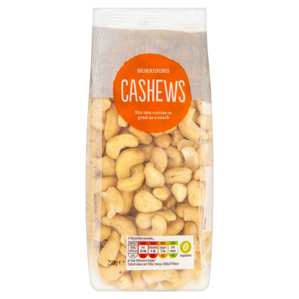 Morrisons Orzechy nerkowca, 250 g, 6 sztuk
