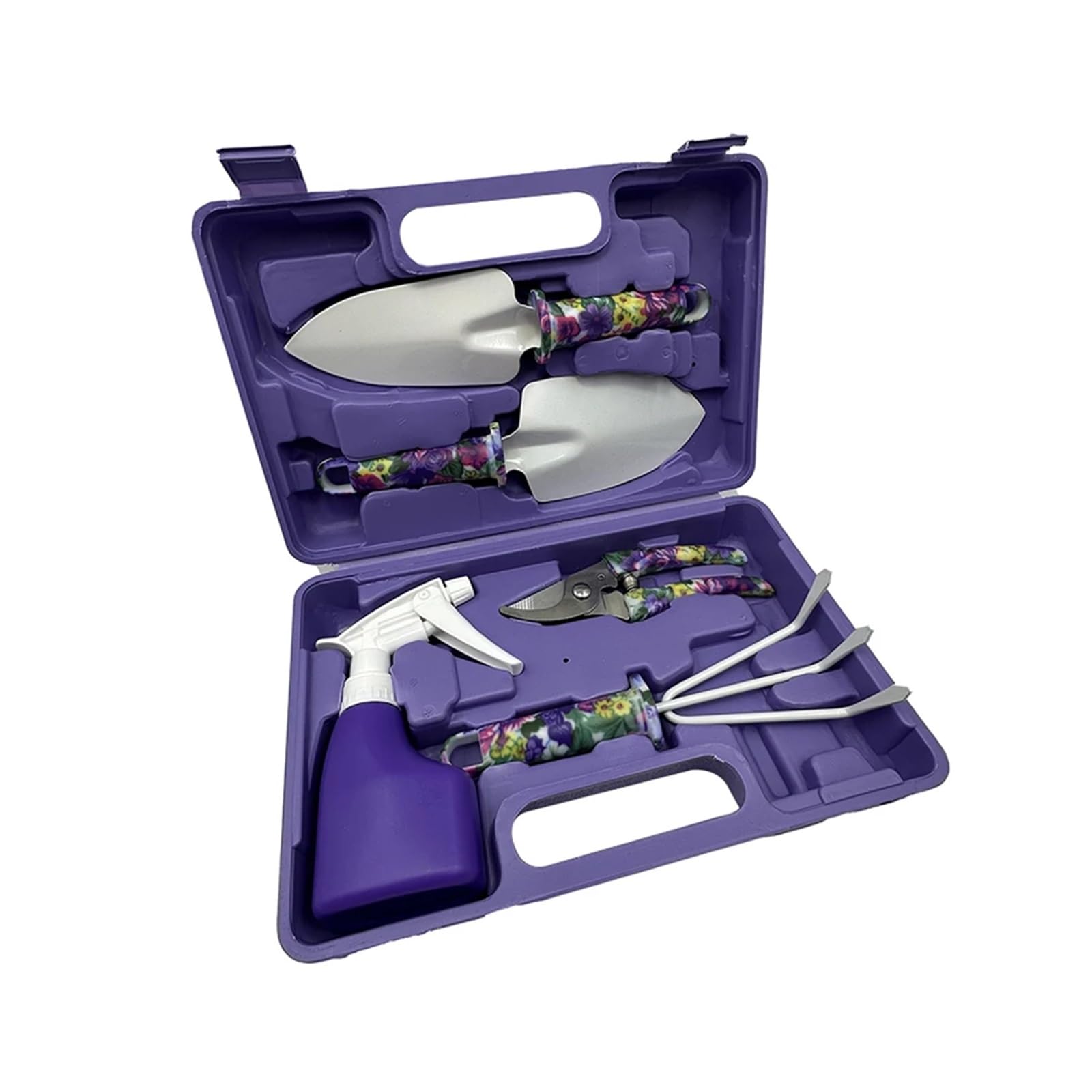 Outils de Plantation horticoles, Plateaux Fleurs Jardin, pelles Plantes en Pot, Ensembles d'outils d'impression(Purple 5-Piece Set)