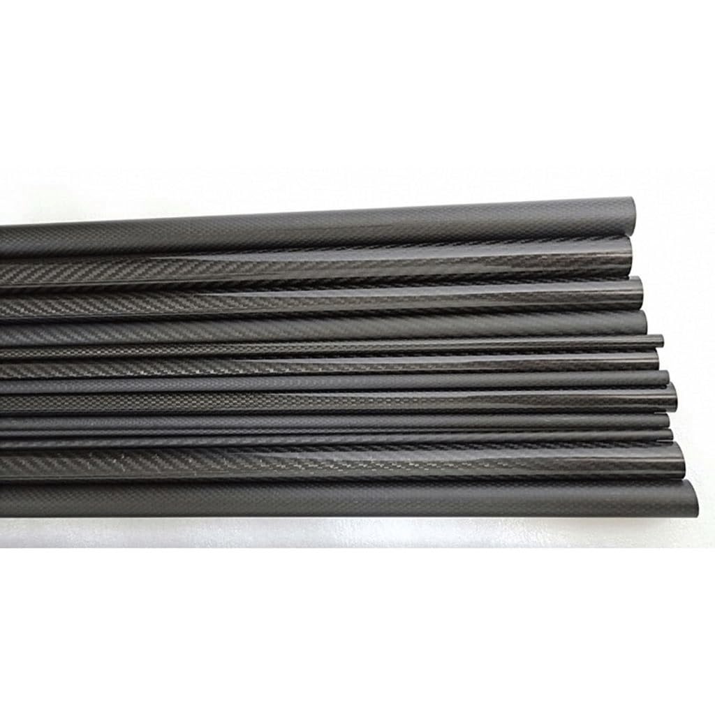 Rura z włókna węglowego 3K, ścianka 1 mm, średnica zewnętrzna 21-30 mm, długość 500 mm, pusta okrągła rura 2 szt.(22x20x500mm)