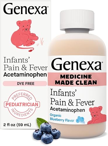 Miniatura 10 de Genexa para bebés limpio de acetaminofeno | Ingredientes preferidos por pediatras | Analgésico y reductor de fiebre para bebés | Sin colorantes, 0%