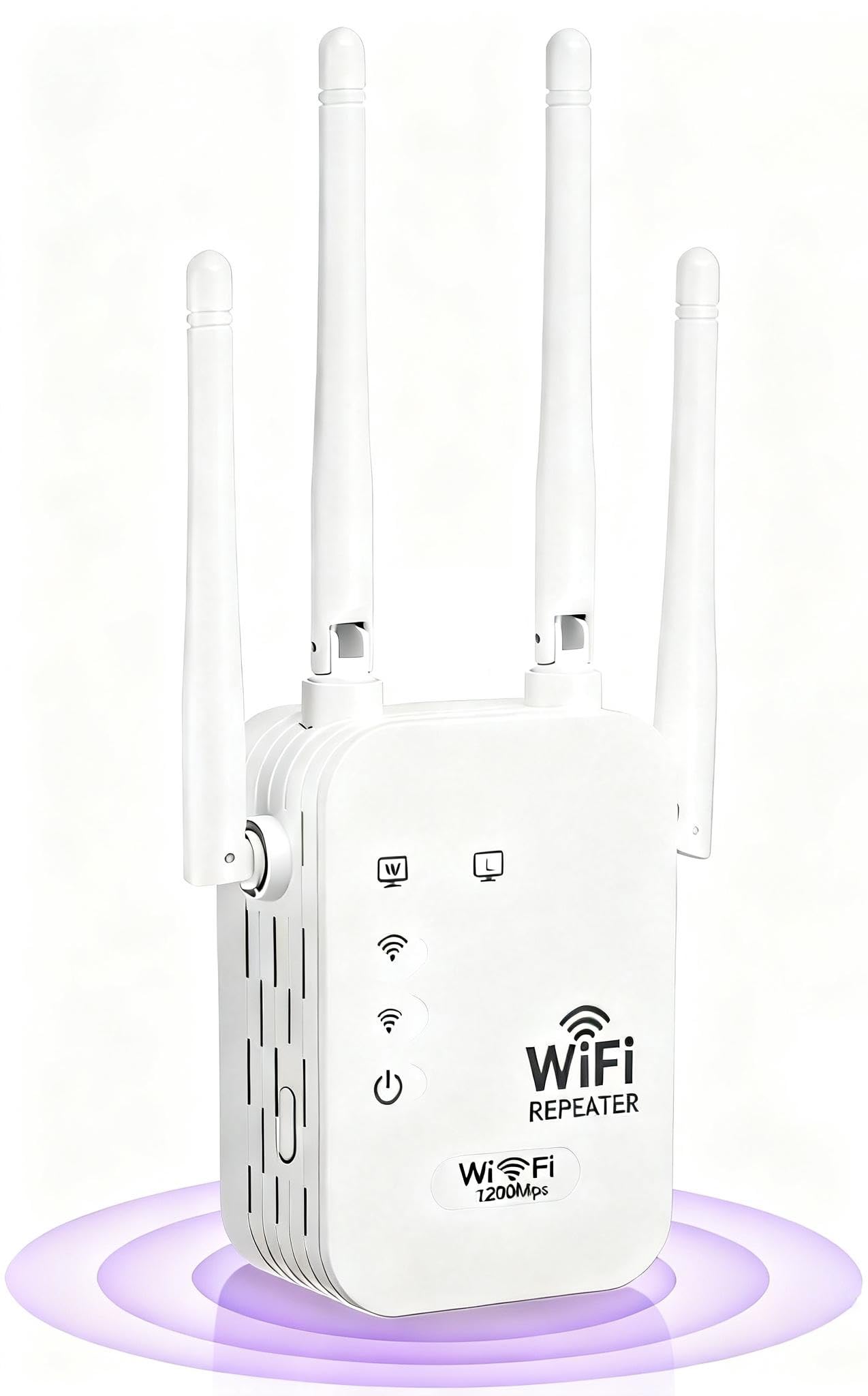 Photo 1 of 2026 WiFi Extenders Signal Booster for Home, 1200Mbps Dual-Band 5GHz 2.4GHz Signal Long Range Up to 10000 sq. ft & 50 Devices (4 Antennas)