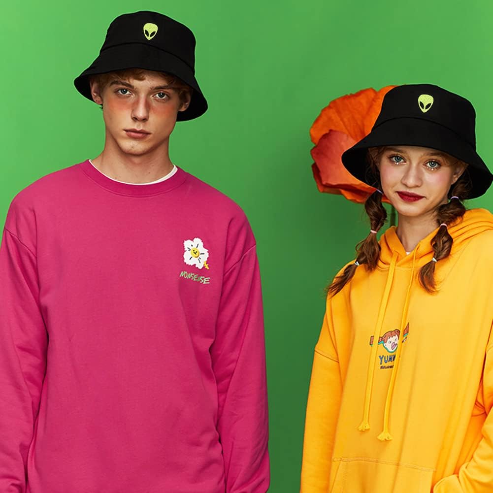 XYIYI Fashion Embroidery Bucket Hat Cotton Beach Fisherman Hats for Women Girls - Image 6