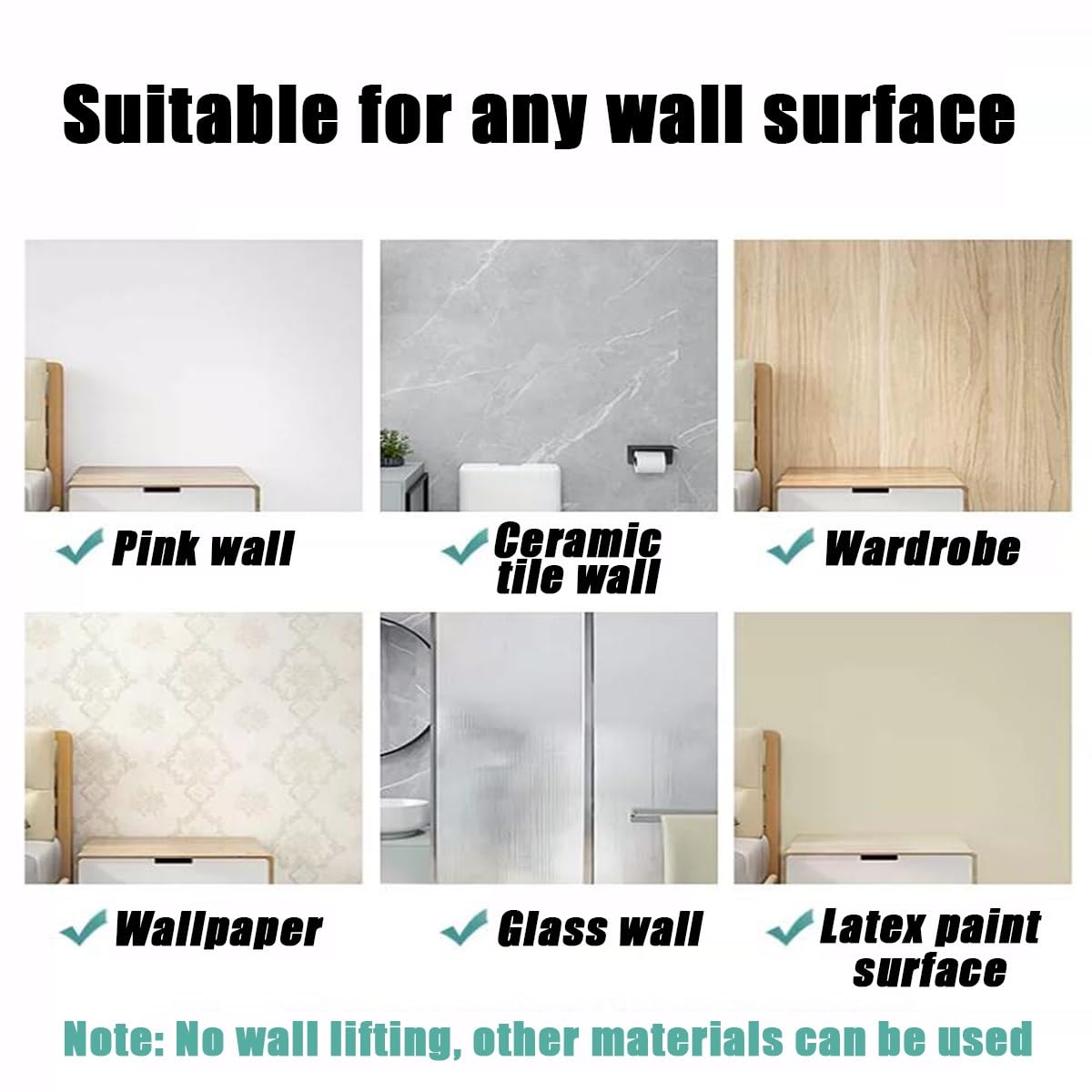 Inless - Barra de ducha de acero sin taladro, extensible para baño, cocina, se adapta a ID 27/32 mm, color blanco