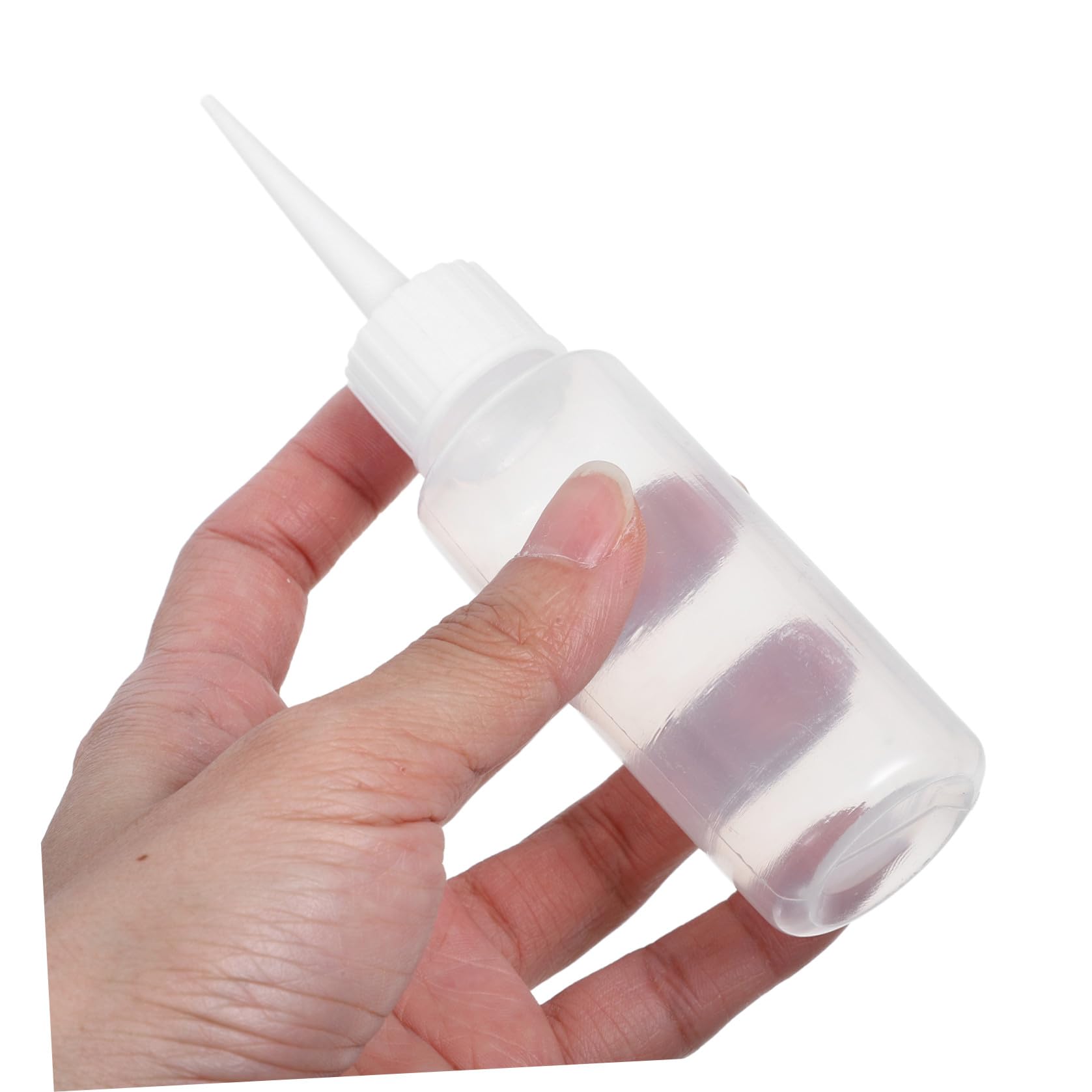 4 Flaconi Dosatore per Colla in Plastica da 50ml Beccuccio a Goccia e Tappo a Pressione, Flaconi per Colla Piccoli per Laboratori e Progetti Fai da Te, Bottiglie Squeeze